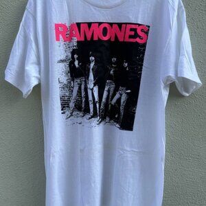 Vintage 80s 90s Ramones Band T-Shirt White Mens XL MY SHIRT is made in the USA